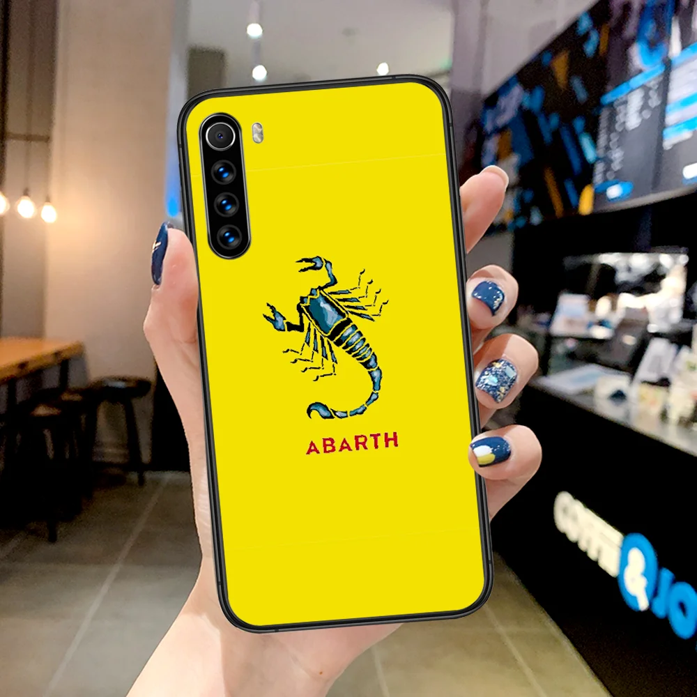 

CKarl Abarth logo Band Phone Case For Xiaomi Redmi Note 7 8 8T 9 9S 4X 7 7A 9A K30 Pro Ultra black Hoesjes Luxury Bumper Soft