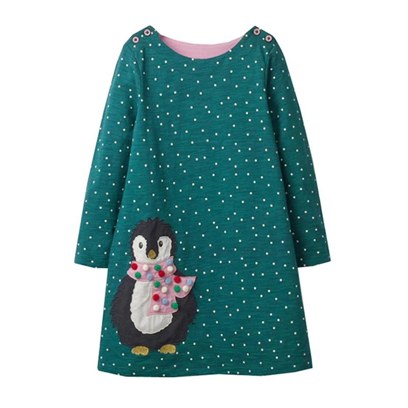 VIKITA Brand Baby Girls Christmas Clothes Autumn Winter Dresses Long Sleeve Kids Cartoon Costumes Children Clothing | Детская одежда и