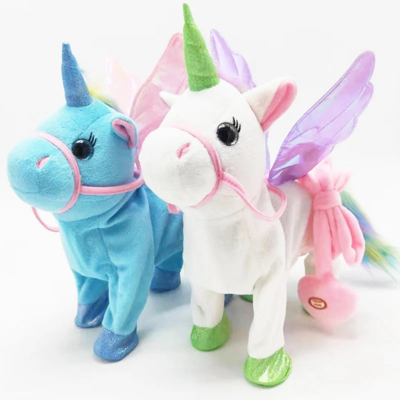 

Cute Unicorn Plush Doll Toys kids Peluche Kawaii Singing Walking Unicorn Stuffed Plush Doll Animals Plush Toys for Children Gift