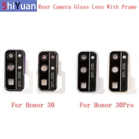 rear back camera lens glass with metal frame holder for huawei honor 30 30s 30pro replacement repair spare parts
