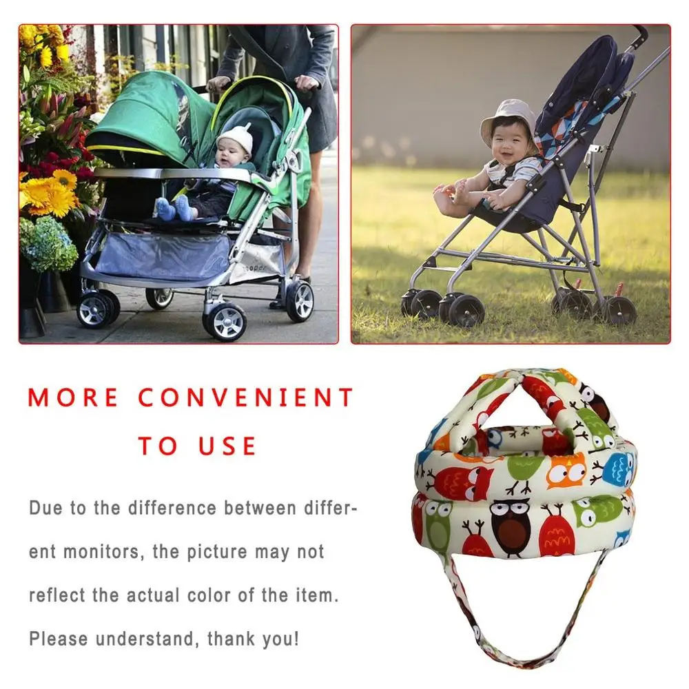 

Anti-collision Cap Anti-drop Cap Twill Cartoon Printing Owl Headgear All-match Crimping Anti-drop Cap For Children
