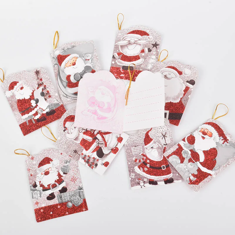16 шт./компл. Рождественская открытка милые поздравительные открытки с Санта