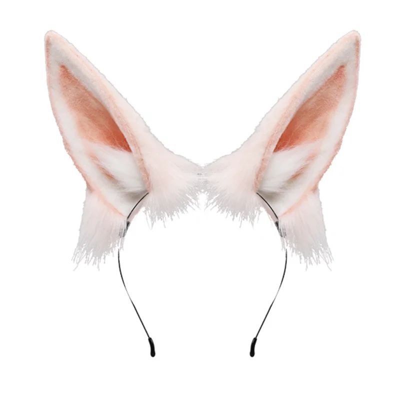 Furry Plush Foldable Bunny Ears Headband Realistic Animal Rabbit Ear Hair Hoop Headwear Lolita Kawaii Cosplay Anime Accessories