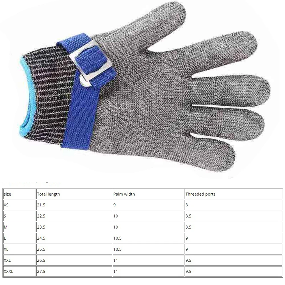 Рабочие защитные перчатки безопасные устойчивые к царапинам нержавеющая сталь