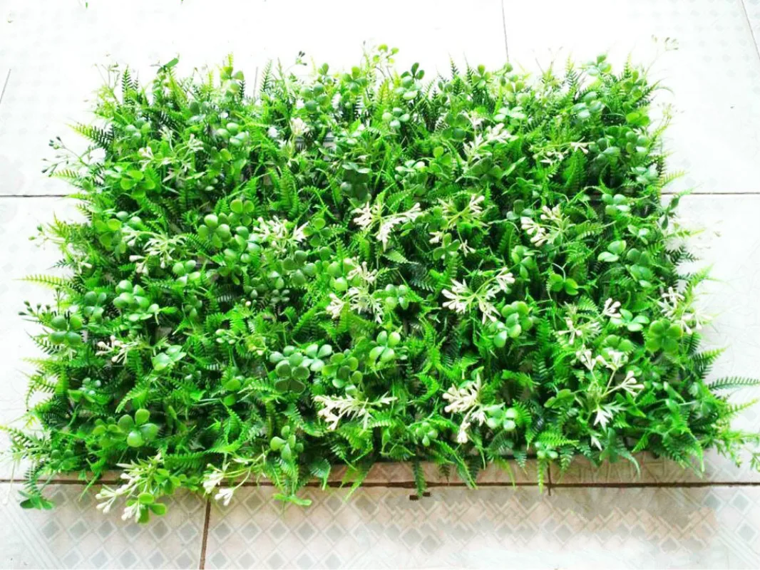 

40*60 CM Diy Artificial Turf Garden Decor Plants Grass Wall Greenery Landscaping Square Lawn Eucalyptus Leaves Plants Wall
