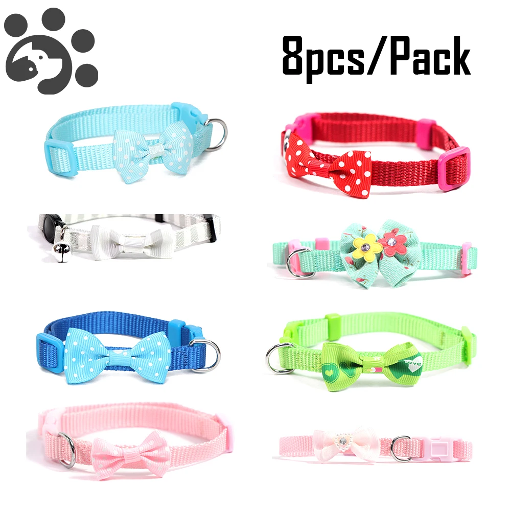 Милый ошейник для кошек бант маленьких собак розовый домашних питомцев цветок