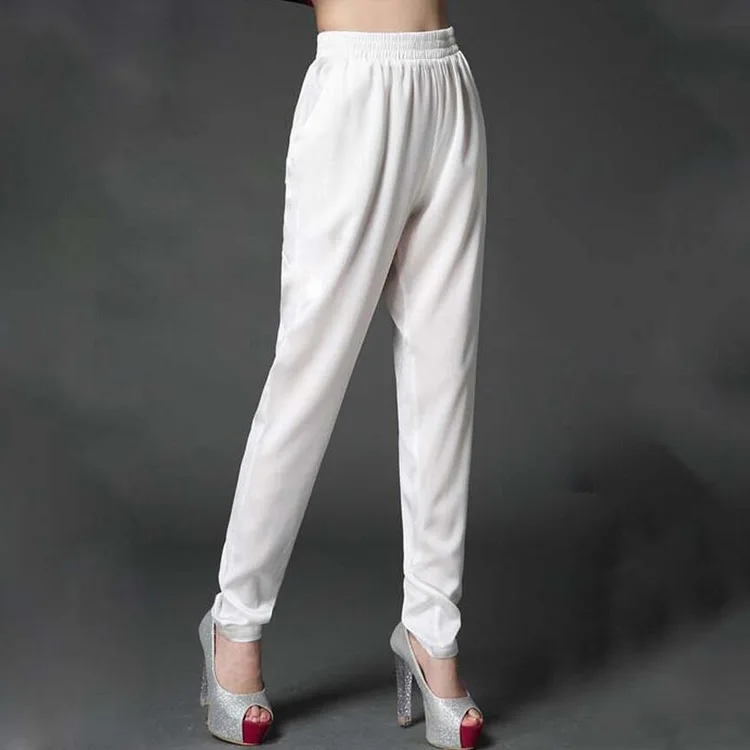 

NS149 Silk pants pants summer 2021 high waist silk women's pants harlen pants