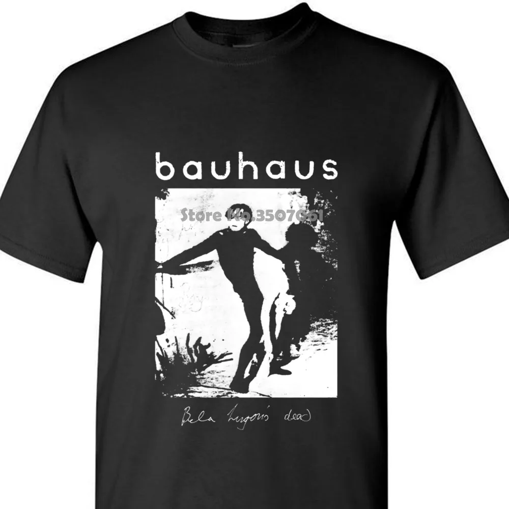Фото Футболка с круглым вырезом Bauhaus Мужская облегающая футболка Bela Lugosi's Dead черное