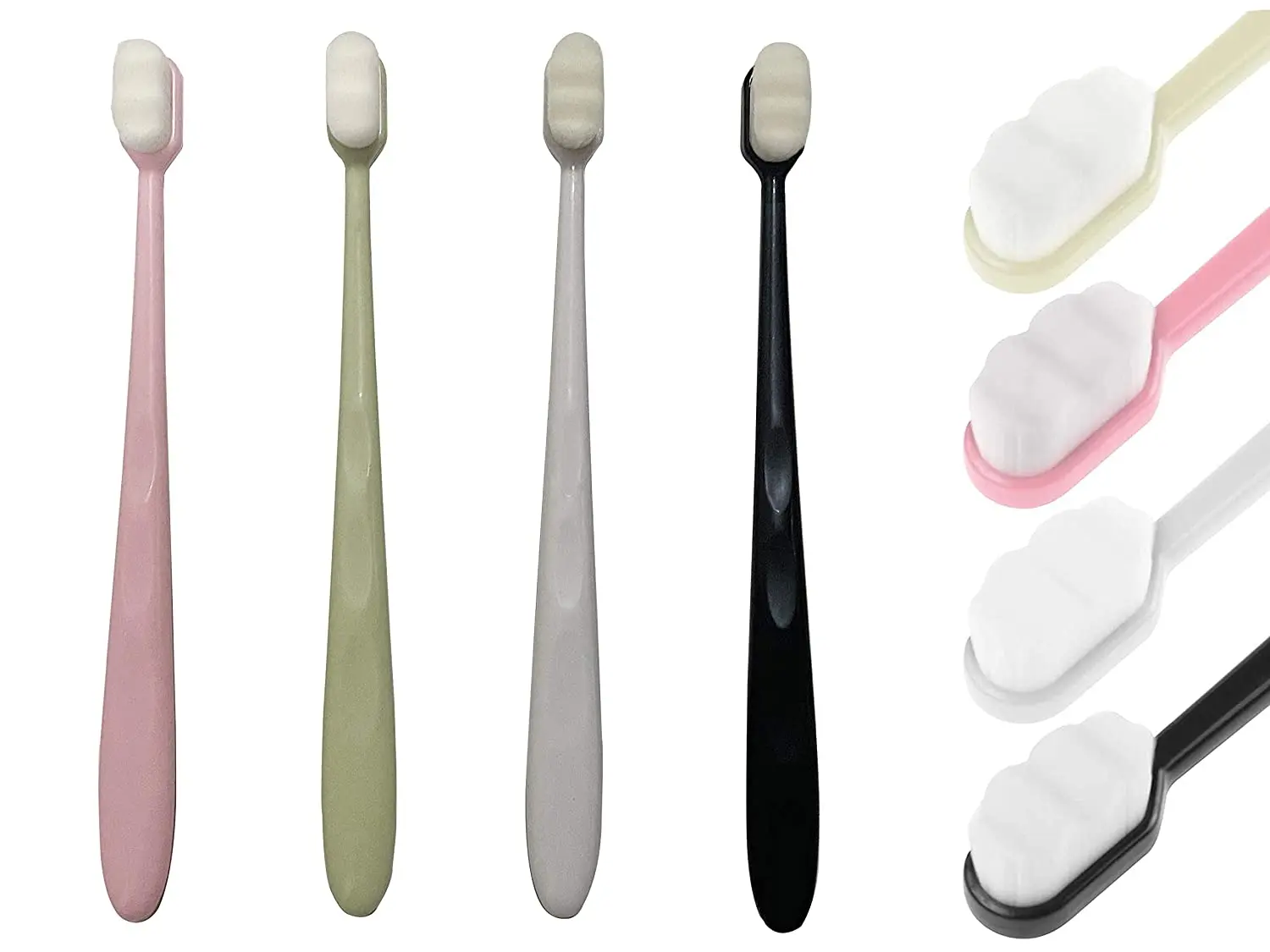 

20 шт. сверхмягкая зубная щетка Micro-Nano ручная зубная щетка для взрослых с 20000 мягкой щетиной для чувствительных зубов жвачка для полости рта