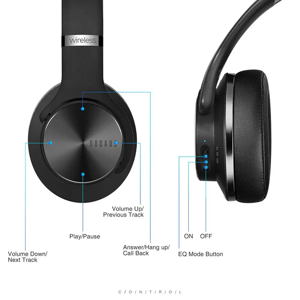 Беспроводные складные стереонаушники 2 в 1 Bluetooth-гарнитура с микрофоном для ПК и