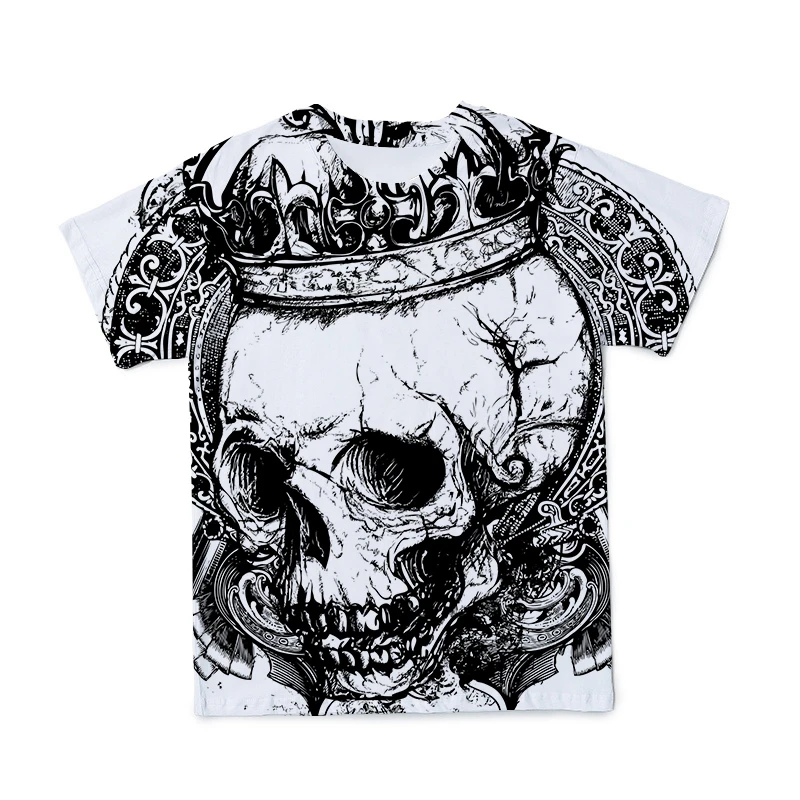 

2021 Summer New Skull Printing Men's 3D T-ShirtLarge Size Casual 110-6XL Fashion O-Neck Short-Sleeved T-Shirt Men's Clothing