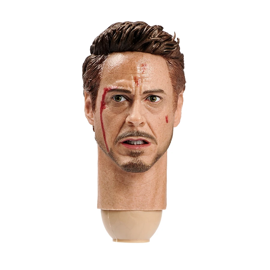 

1/6 Scale Male Hot Sales Man Head Sculpt Tony Head Sculpture Battle Damaged Version Fit 12" Figure Model Body