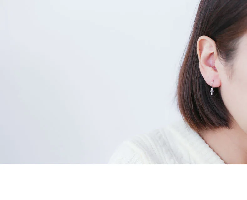 Женские серебряные серьги звезда любовь сердце крест шар ушное кольцо Ушная