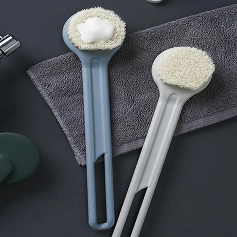 Длинные ручки щетки для ванной скруббер pp + Флокирование мягкой кожи тела