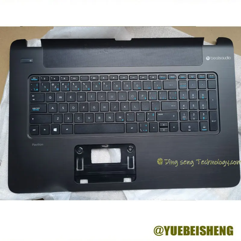 

YUEBEISHENG 98%New/org for HP Pavilion 17-F 17-f113dx 17T-F 17Z-F palmrest US keyboard upper cover TPN-Q144 TPN-Q141