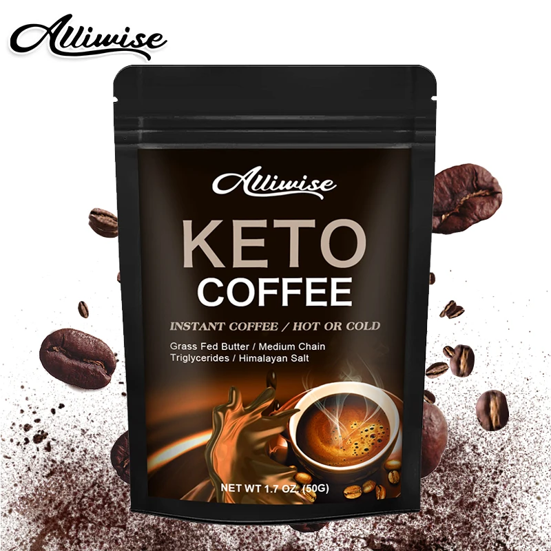 

Alliwise Keto Coffee Powder Fat Burner Detox Appetite Suppressant Supplement Ketones for Weight Loss Slimming Keto Diet Product