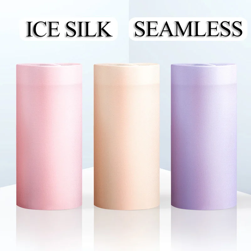 

3Pcs Ice Silk Briefs Seamless Women Panties Sexy Invisible Underwear Girls High Quality Soft Underpants Size M-XXL