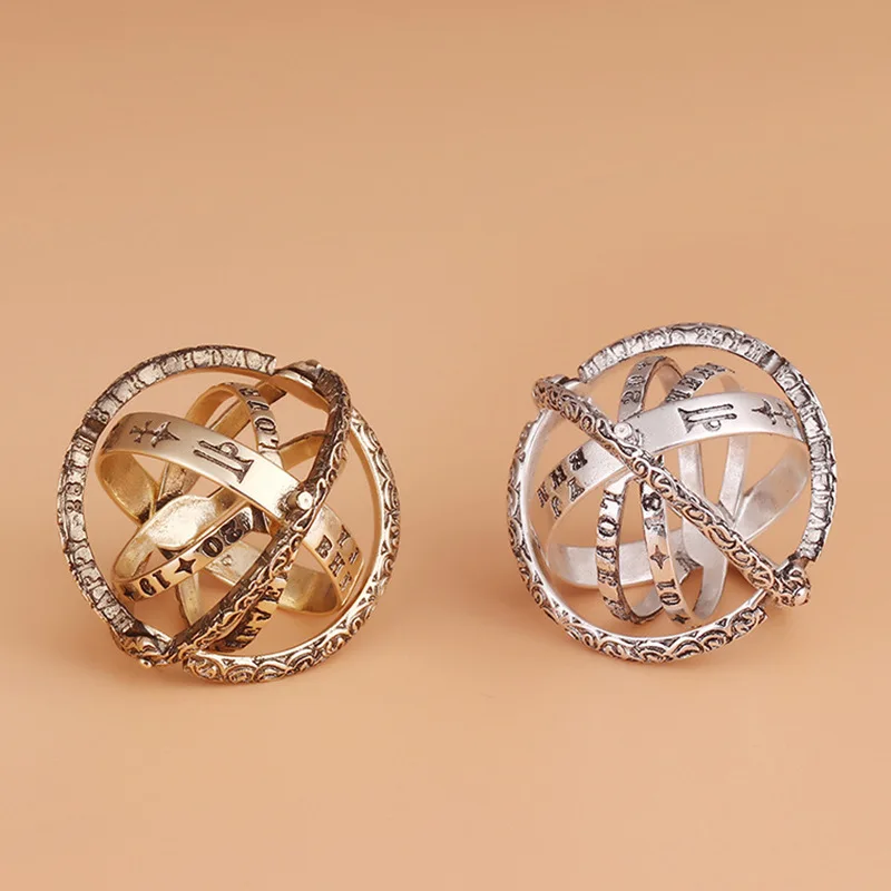 Винтажное кольцо в виде астрономического шара для женщин и мужчин