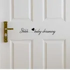 Shh Детские спящие цитаты наклейки на стену для детской комнаты декор двери Детская Наклейка на стену для мальчика девочки спальни домашний декор OV342