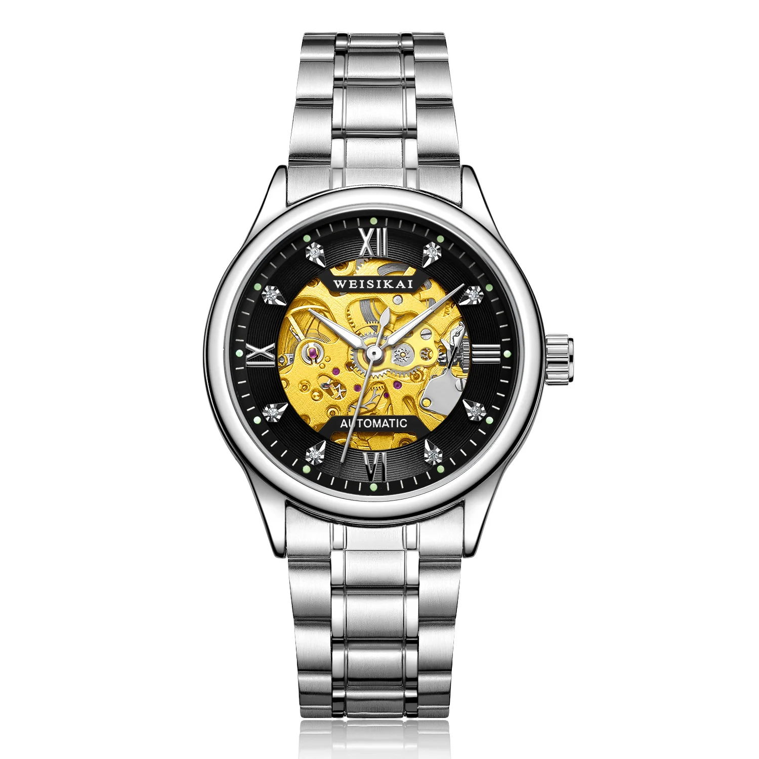 

Swiss weisikai / wiskey luxury diamond inlaid men's mechanical watch business automatic watch men's Watch