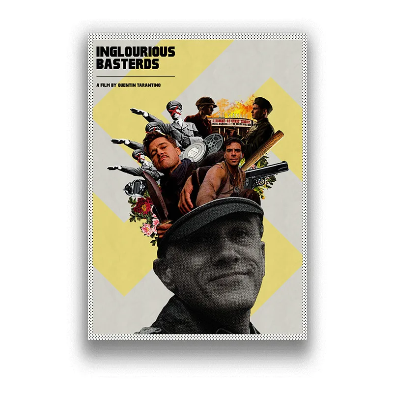 Inglourious Basterds плакат с белым покрытием кино настенное искусство домашний декор
