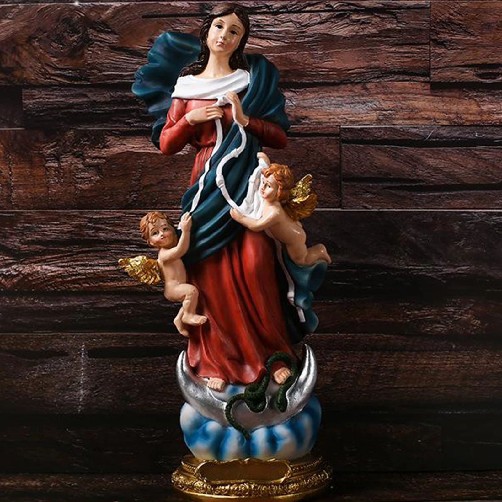 

Редкая фигурка Девы Марии, христианская фигурка, религиозная фигурка, скульптура, настольное украшение, декор для церкви, домашние украшени...