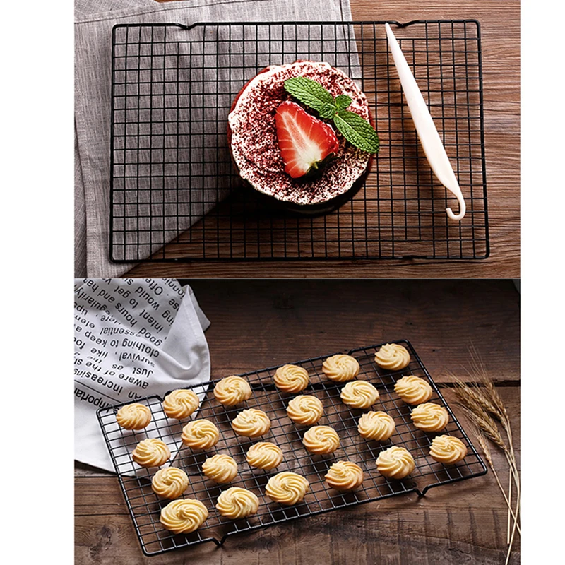 1PC Stainless Steel Nonstick Cooling Rack Fits Baking Pan Heavy Duty Oven Safe for Roasting Cooking Grilling 28x25.5cm | Дом и сад