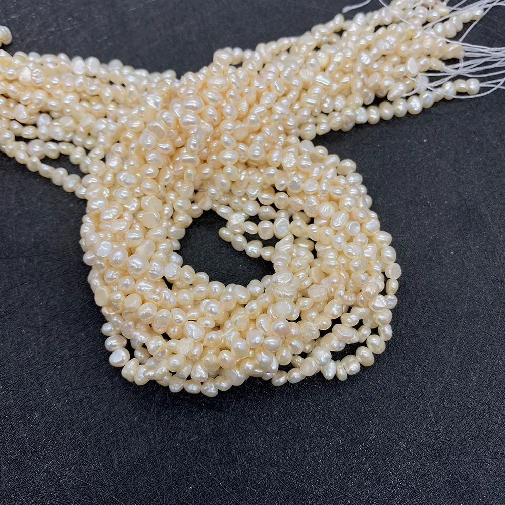 

White A Horizontal Hole Double-sided Light Punch Beads Natural Freshwater Pearl Bead DIY Charm Necklace Bracelet Jewelry Making