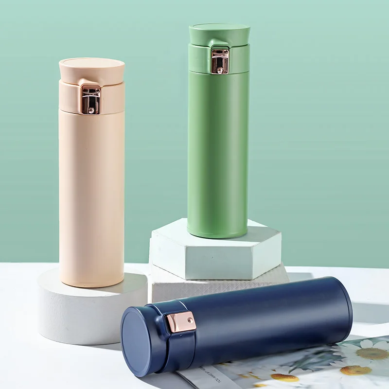 

Stainless Steel Thermal Cup Travel Mug Water Thermos Bottle Vacuum Cup School Home Tea Coffee Drink Bottle