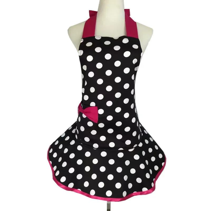 Хлопковый фартук в горошек кухонный Рабочий Фартук для официанта магазина
