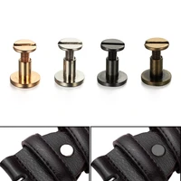 10sets metal flat head nail rivets double curved head belt strap rivets for luggage leather rivet screws crafts hardware supply