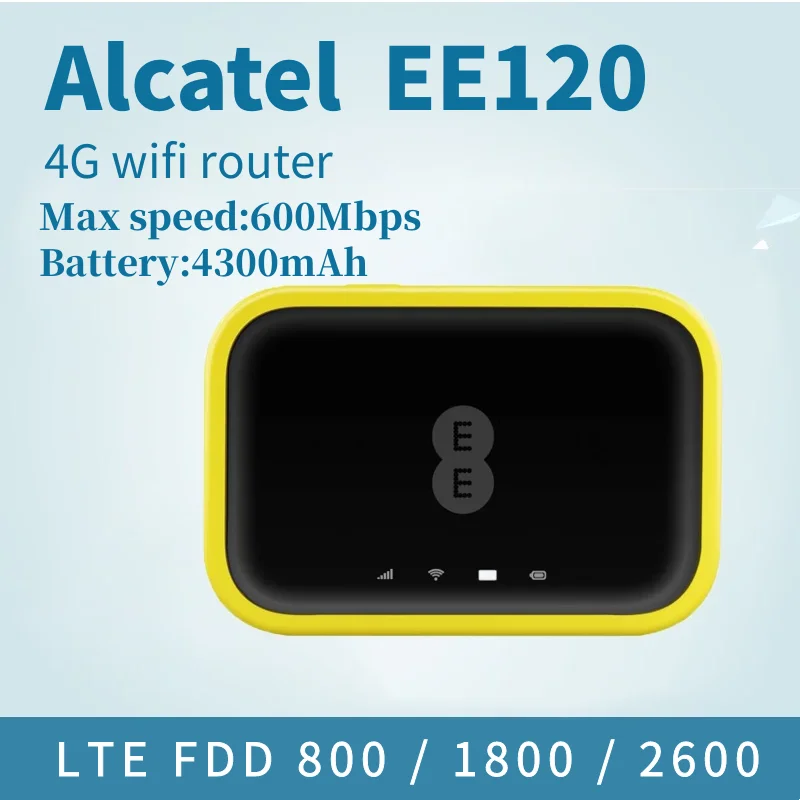 Разблокированный Мобильный Wi Fi модем Alcatel EE120 Cat12 600 Мбит/с аккумулятором 4300 мАч 4G
