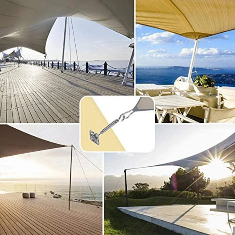 

40 Pcs Shade Sail Hardware, (6 Inch) Shade Sail Kit for Rectangle/Square Sun Shade Sail Anti-Rust Shade Sail Turnbuckle