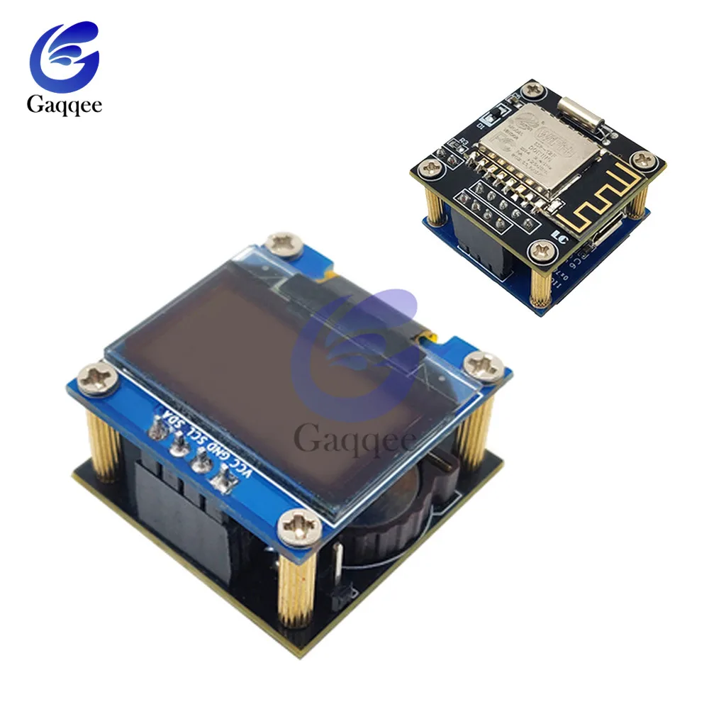ESP8266 0 96 дюймовый oled дисплей модуль WiFi часы ЖК экран ESP 12F DIY прогноз погоды IIC I2C 5V
