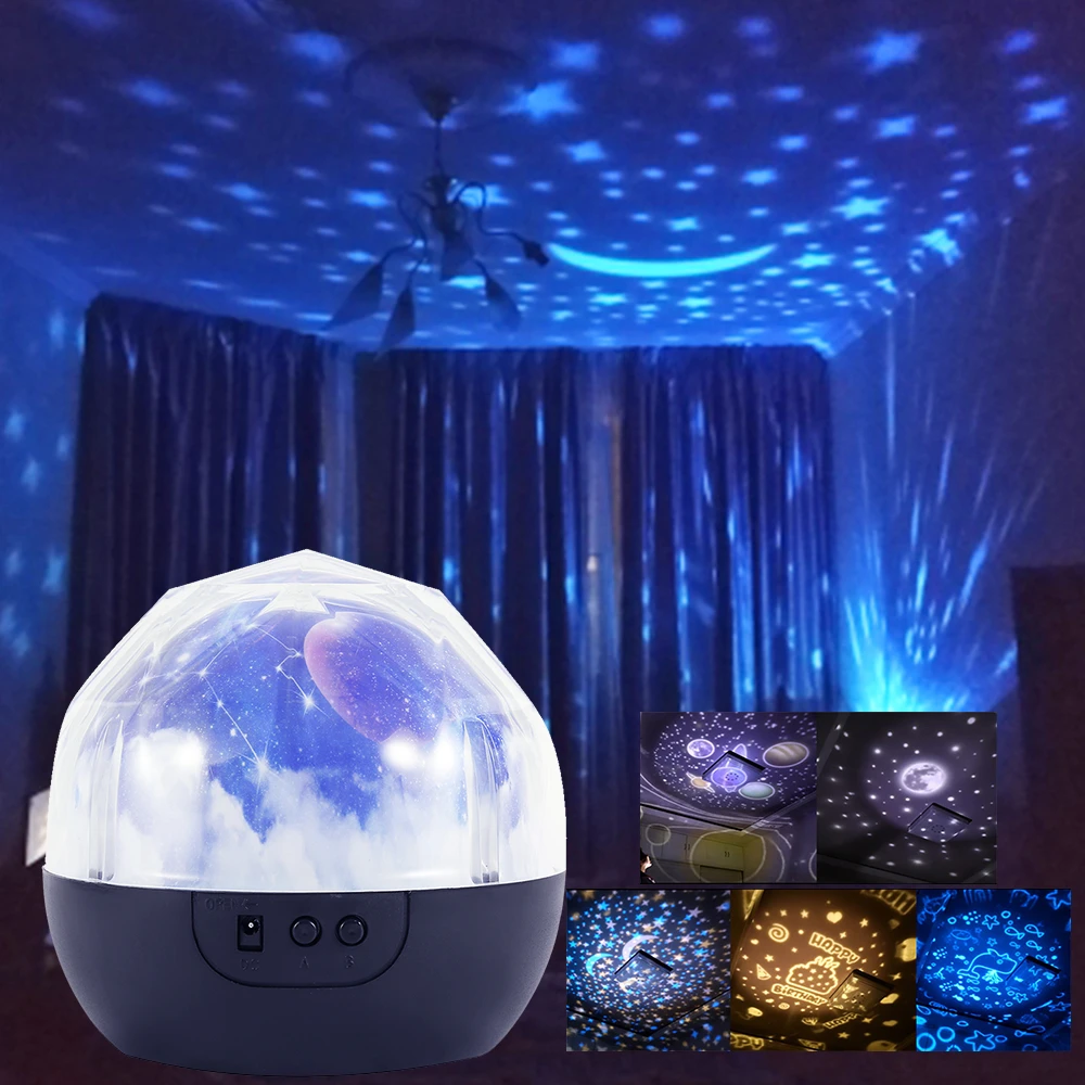 

Светодиодный ночсветильник звездное небо Волшебная Звезда Луна планеты проектор лампа Вселенная детская лампа для детской комнаты подаро...