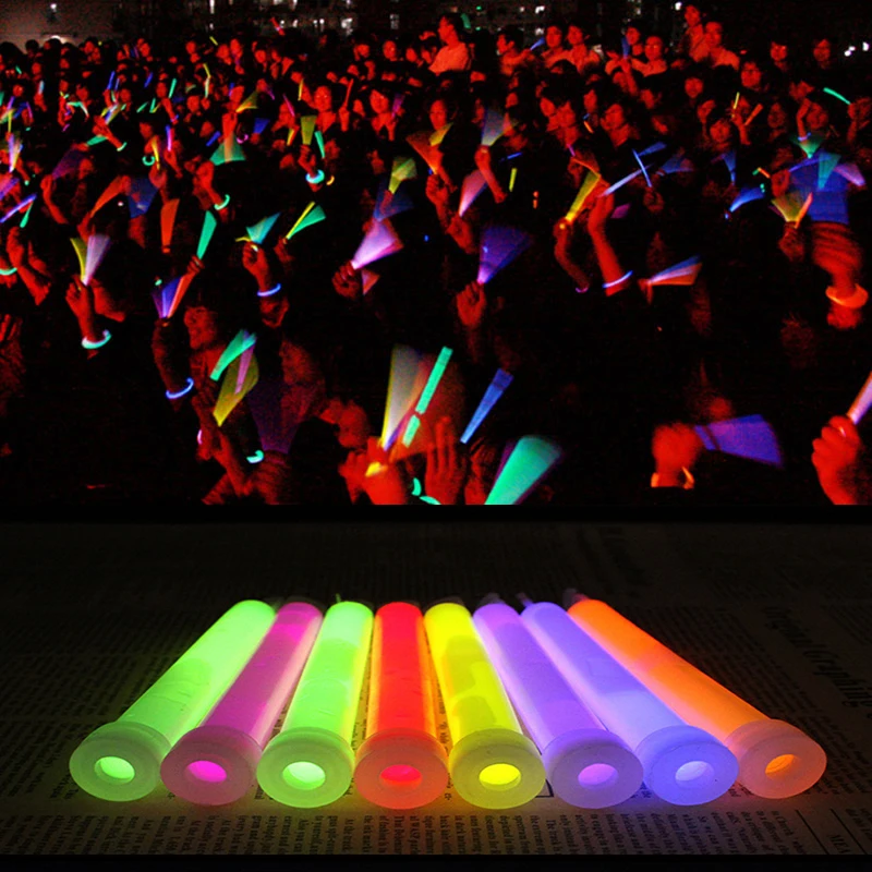 

10pcs 6 inch industrial grade glow stick super bright emergency light stick SOS camping party glow stick chemical fluorescence