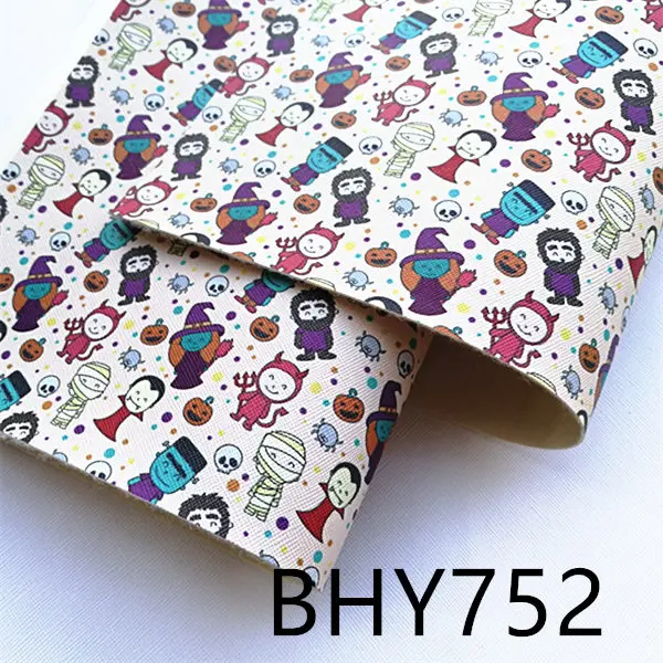 Ткань из синтетической кожи с мультяшным принтом А4 для рукоделия 20 х33 см