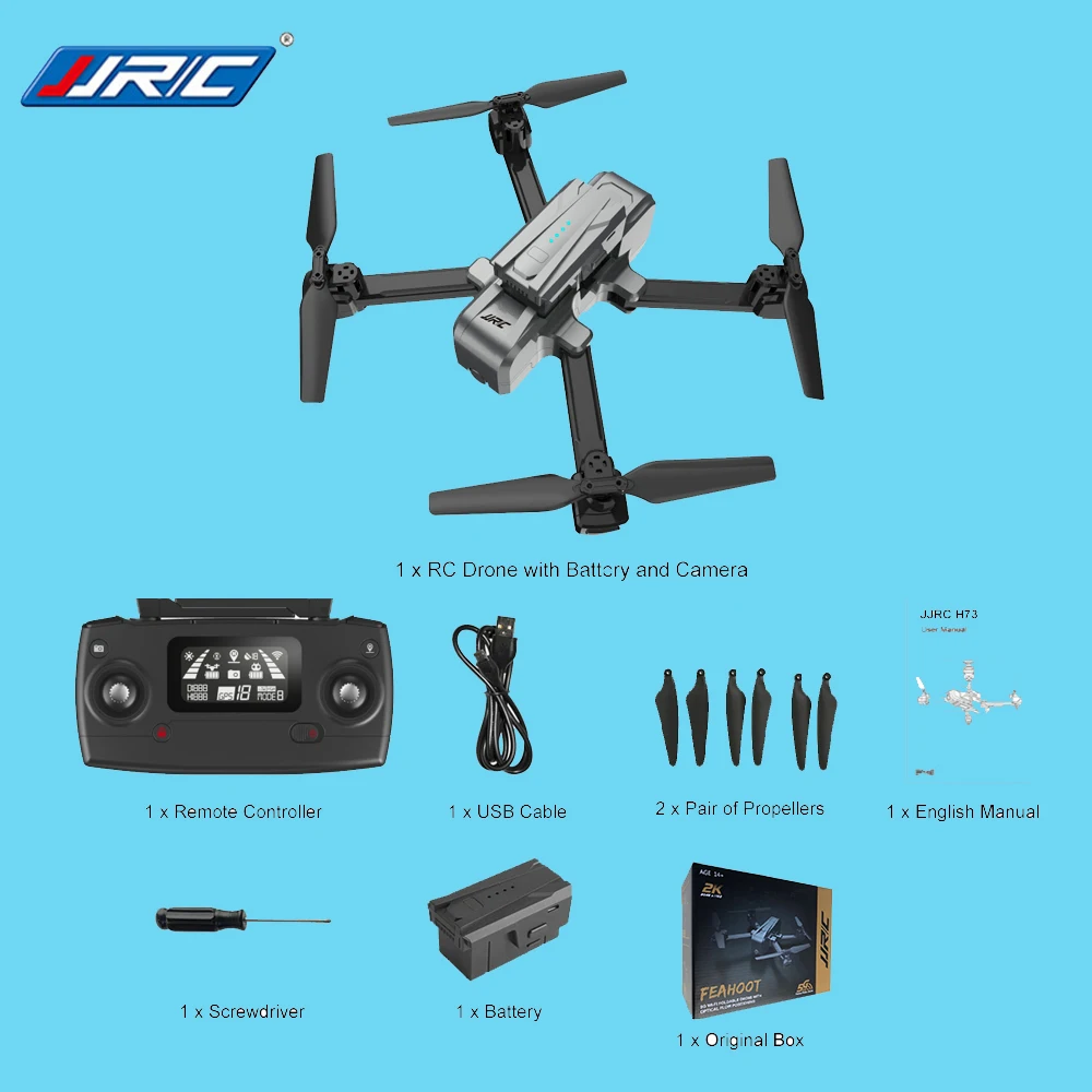 JJRC H73 складной Дрон с 1080P 2K 5G WiFi HD камерой GPS Follow Me Gimbal Квадрокоптер ярким