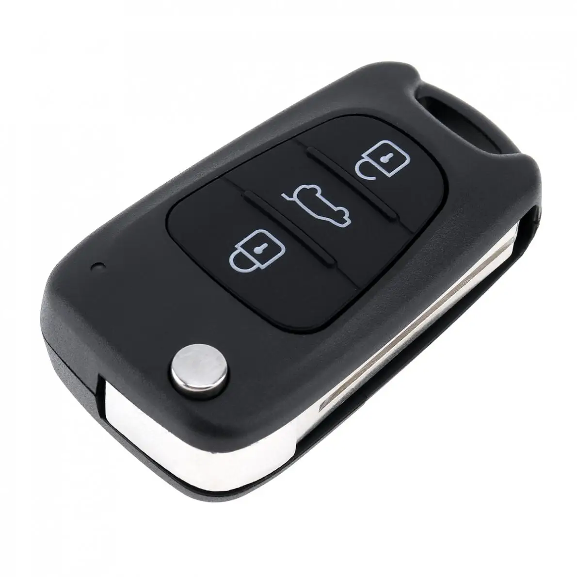 Черный чехол с откидной крышкой и 3 кнопками для автомобильного ключа без чипа Kia |
