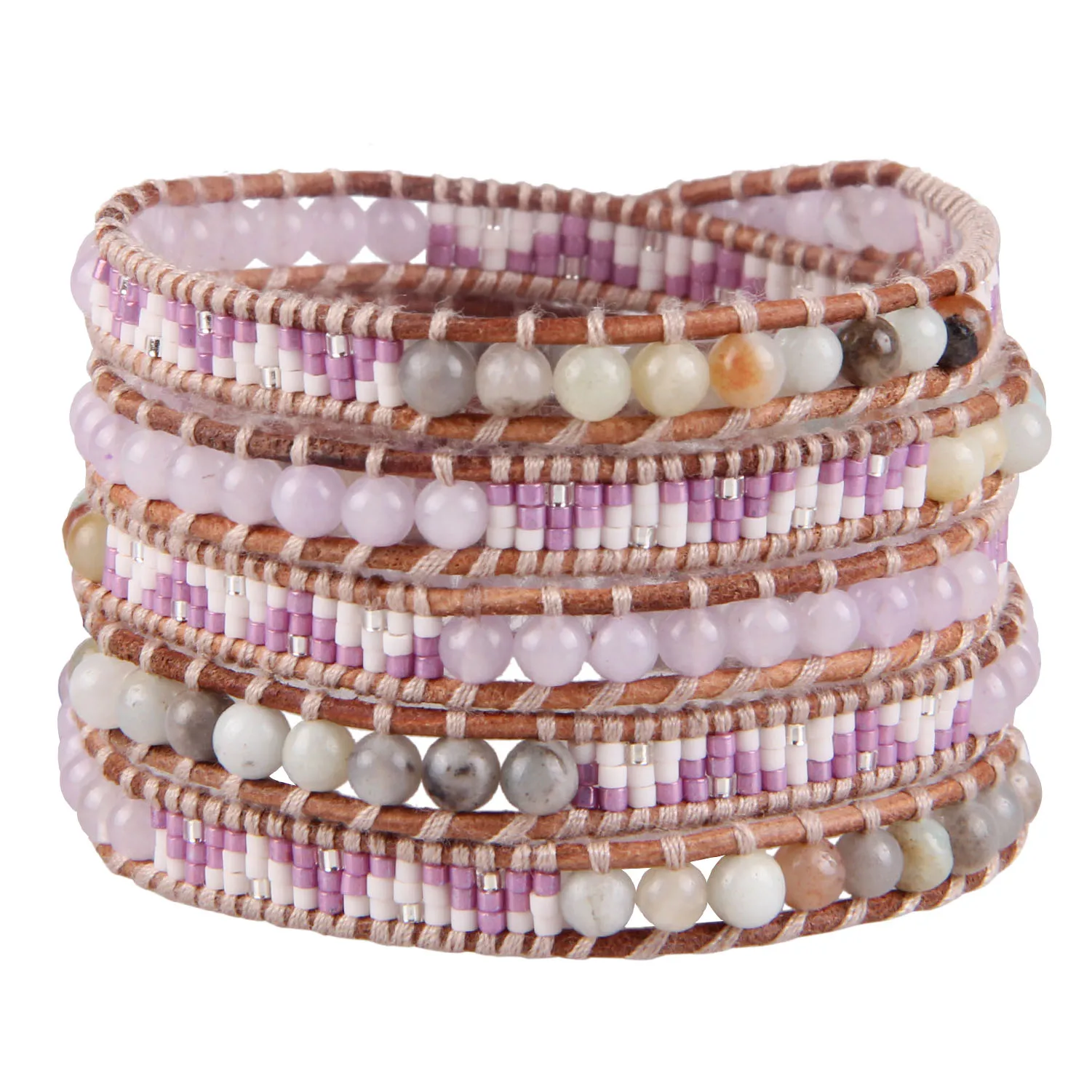 Женский плетеный браслет с бусинами 5 дюймов|Гибкие браслеты| |