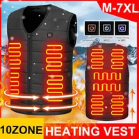 10 zone heating vest smart electric heating vest sleeveless jacket usb rechargeable unisex outdoor winter warm jacket heating