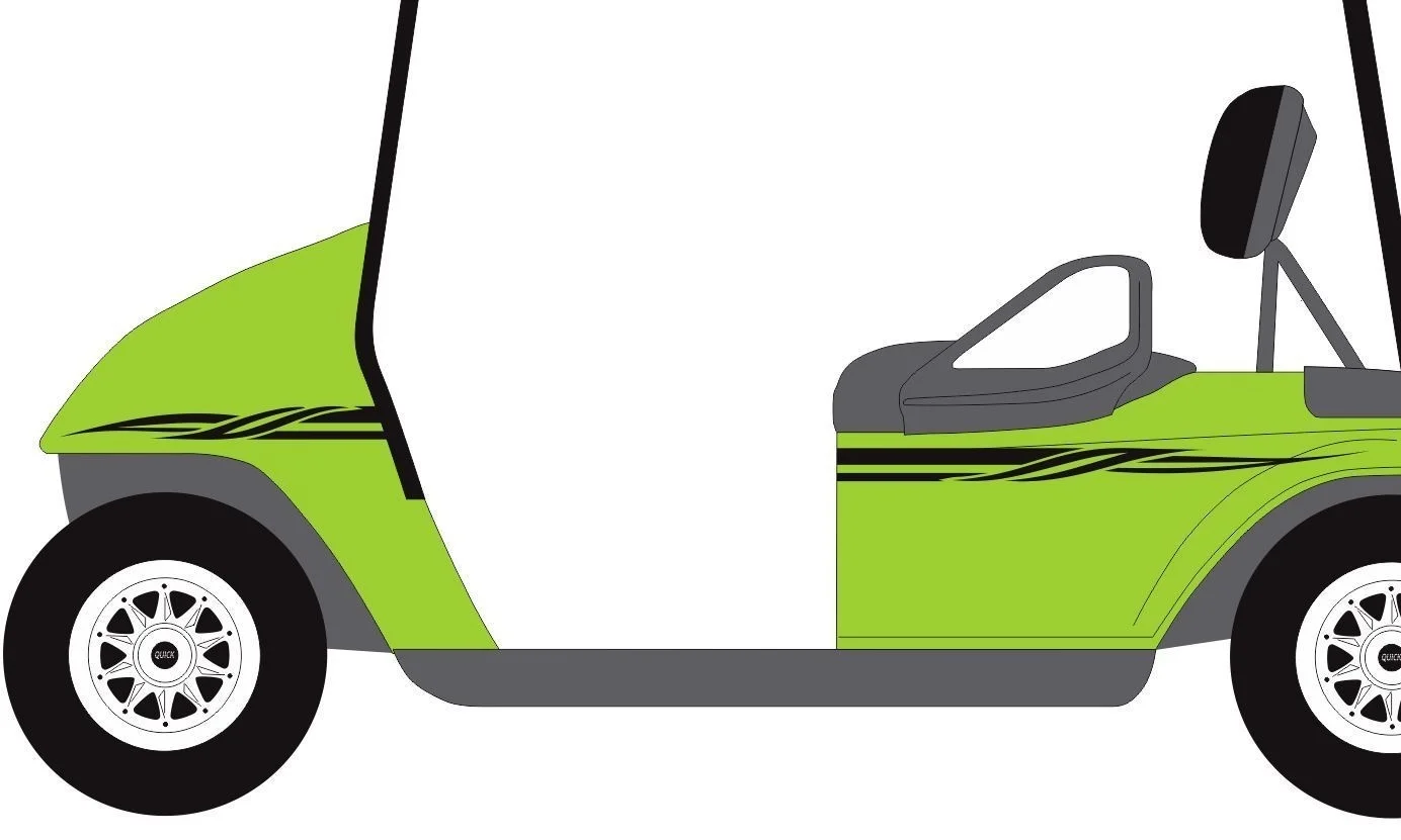 

1 Набор, наклейка с ножом в полоску, наклейка с рисунком EZ Go Club Car Yahamma HDK