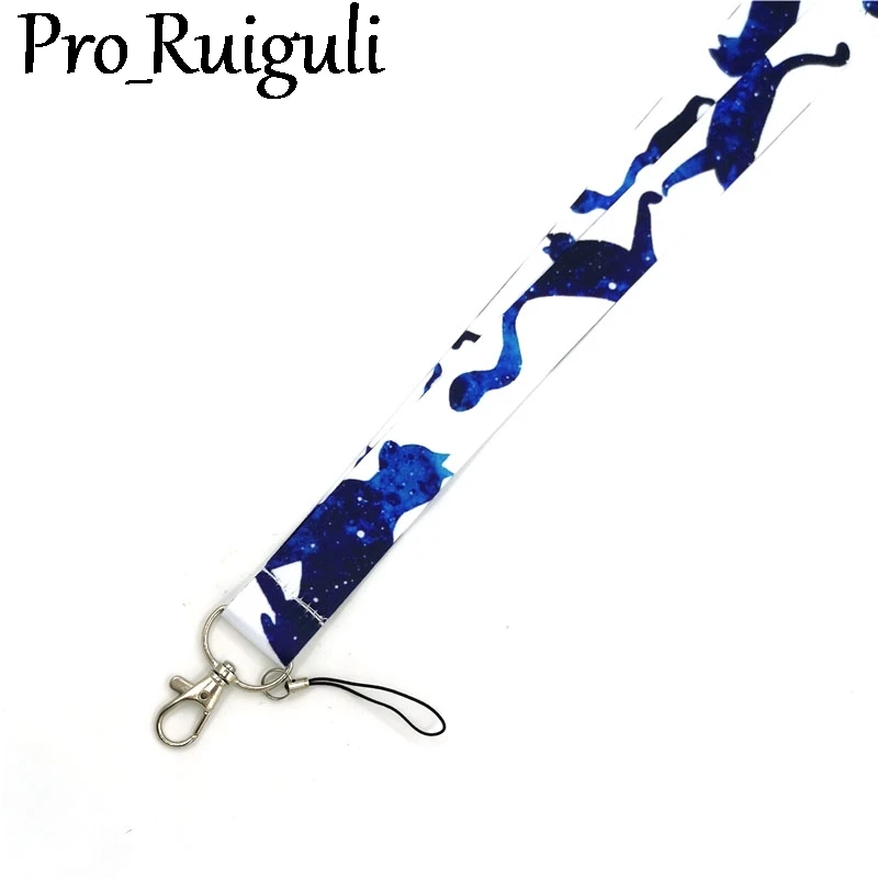 Звездное небо кошка шейный ремешок брелок мобильный телефон ремень держатель