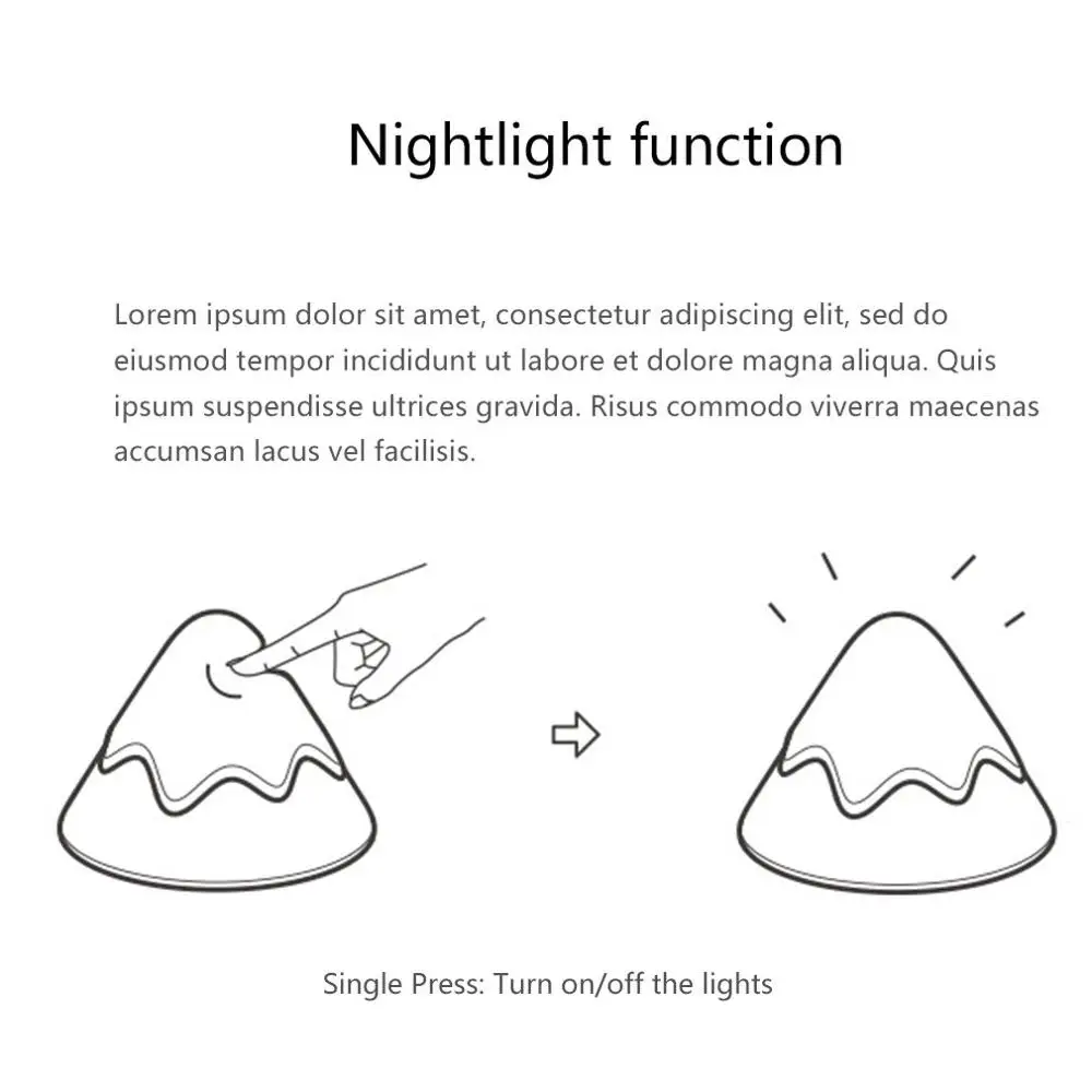 Led Снежная горная Ночная лампа декоративное освещение для дома креативная