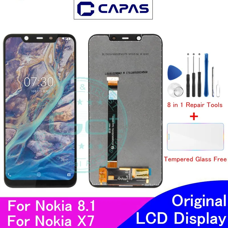 Для Nokia 8,1X7 ЖК-экран сенсорный дигитайзер сборка для Nokia X7 замена экрана 6,1" Ремонт запасных частей