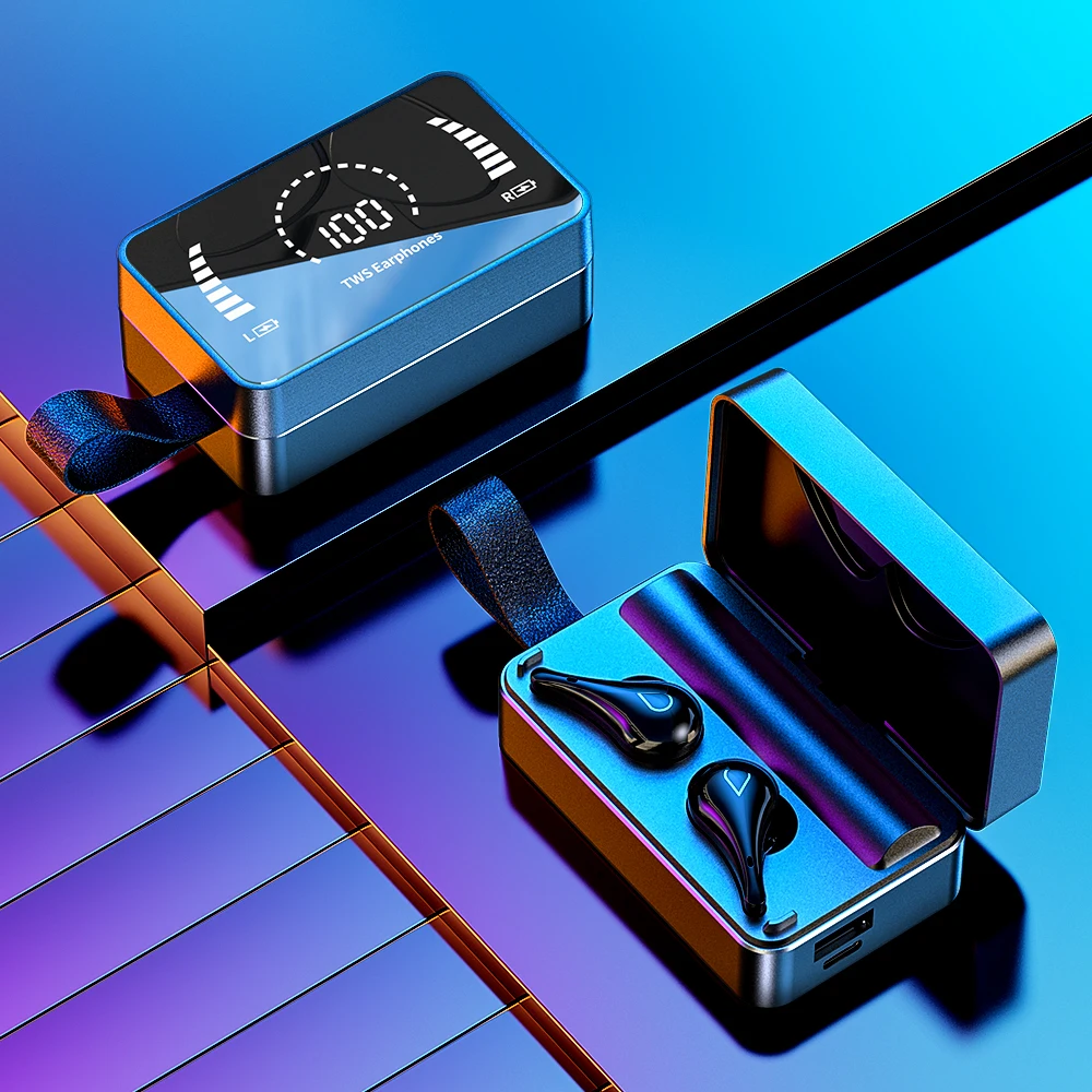 

TWS Wireless Headphones HIFI Bluetooth 5.0 Headphone 9D 3500mAh Charging Box Stereo Sport Waterproof With Microphone Headsets