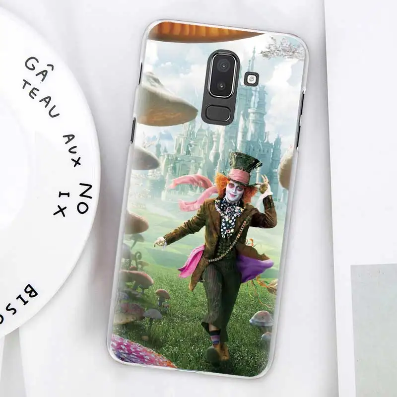 Чехлы Alice in Wonderland Cat для samsung Galaxy J4 Plus J6 Plus J8 J3 J5 J7 J5 Prime, Жесткий Чехол