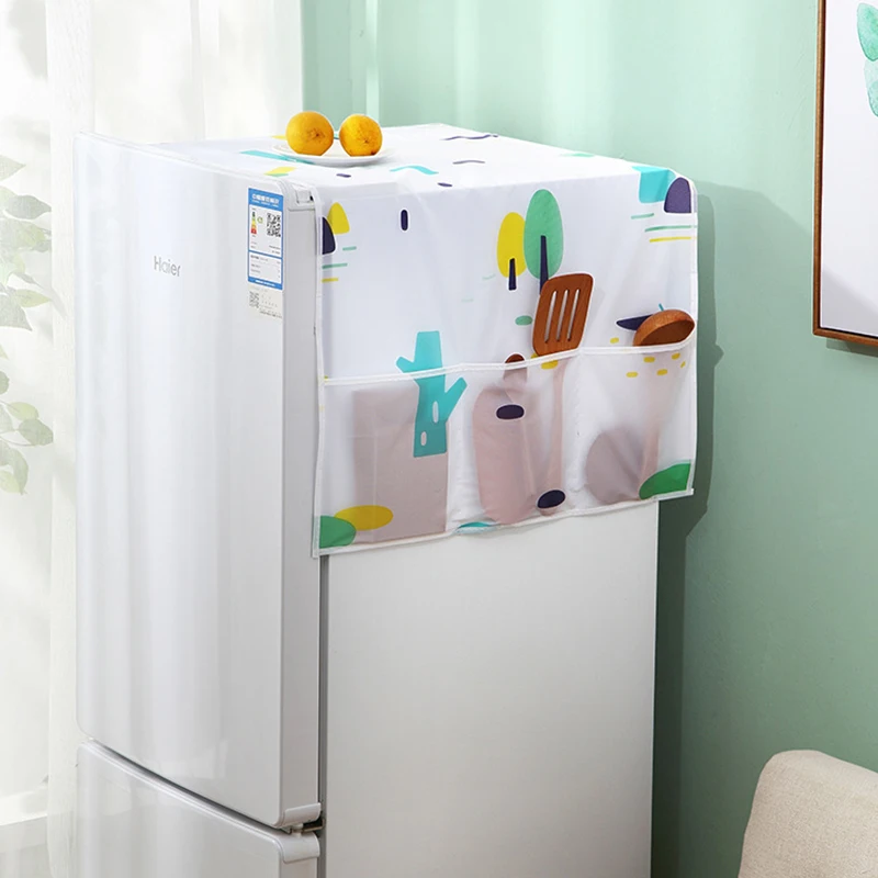 1pcs Pretty Waterproof Washing Machine Coat Dust Cover Fridge Model European Sun Dust Protection Case Home Accessories Household