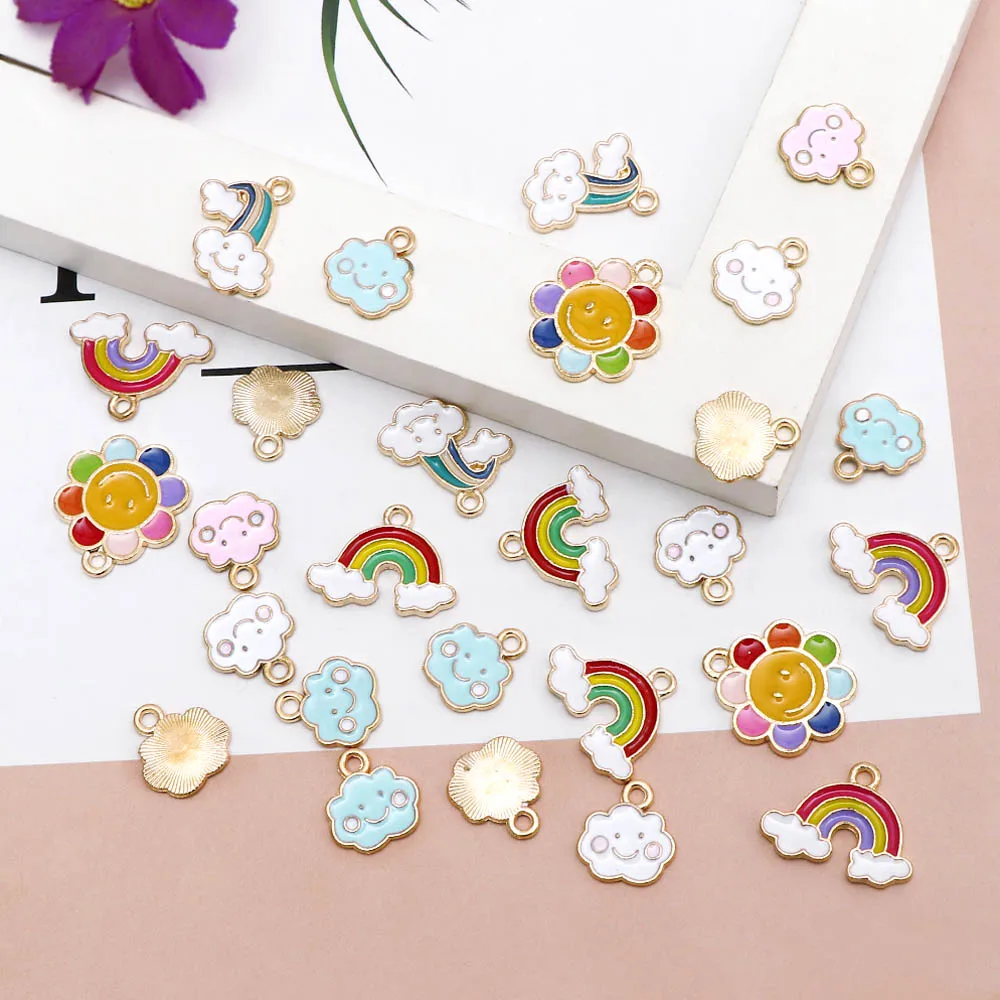 27 шт. подвеска из металлического сплава в виде радуги и облака | Украшения