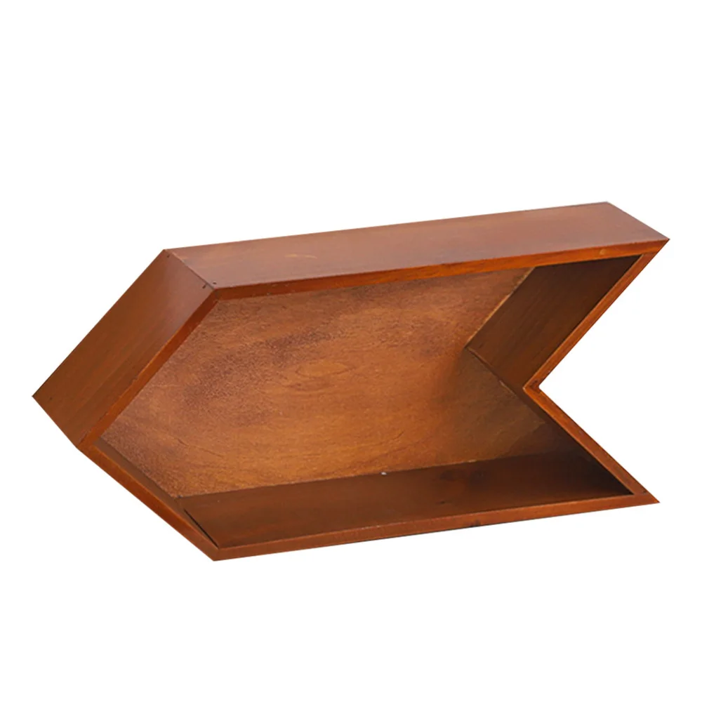 

1Pc Wall Mount Household Storage Rack Wooden Wall Storage Shelf for Home